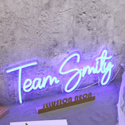 Team Smity Blue Neon Sign