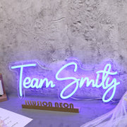 Team Smity Blue Neon Sign