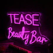 Tease Beauty Bar Pink Neon Sign