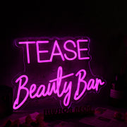 Tease Beauty Bar Pink Neon Sign