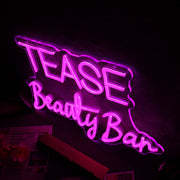 Tease Beauty Bar Pink Neon Sign