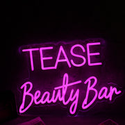 Tease Beauty Bar Pink Neon Sign