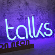 Tech Talks Blue Neon Sign