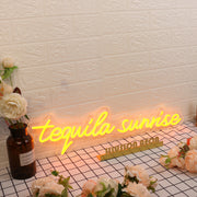 Tequila Sunrise Orange Neon Sign