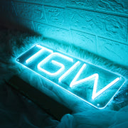 TGIW Blue Neon Sign