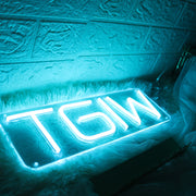 TGIW Blue Neon Sign