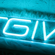 TGIW Blue Neon Sign