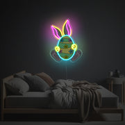 Thanksgiving With Rabbit Ears LED Neon Acrylic Artwork