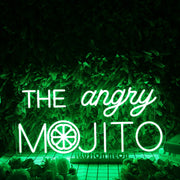 The Angry Mojito Green Neon Sign