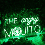 The Angry Mojito Green Neon Sign