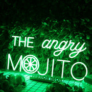 The Angry Mojito Green Neon Sign