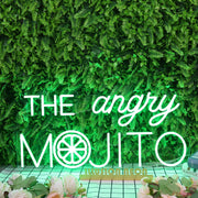 The Angry Mojito Green Neon Sign