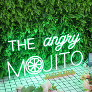 The Angry Mojito Green Neon Sign