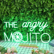 The Angry Mojito Green Neon Sign