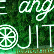 The Angry Mojito Green Neon Sign