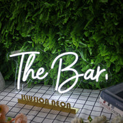 The Bar White Neon Sign