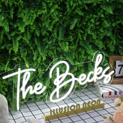 The Becks White Neon Sign