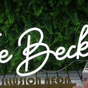 The Becks White Neon Sign