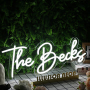 The Becks White Neon Sign