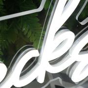 The Becks White Neon Sign