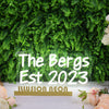 The Bergs Est 2023 White Neon Sign