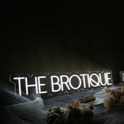 The Brotique White Neon Sign