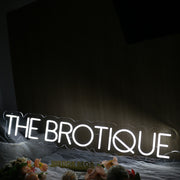 The Brotique White Neon Sign