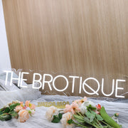 The Brotique White Neon Sign