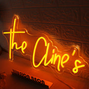 The Clines Orange Neon Sign