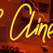 The Clines Orange Neon Sign