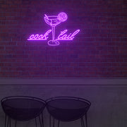 The Cocktail Time For Bar Neon Light Signs Custom Neon Sign For Wedding Bar Party Decoration