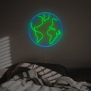 The Earth Outline LED Neon Sign