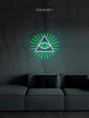 The Eye Of Horus Triangle Neon Sign