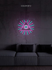 The Eye Of Horus Triangle Neon Sign