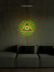 The Eye Of Horus Triangle Neon Sign