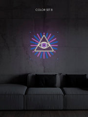 The Eye Of Horus Triangle Neon Sign