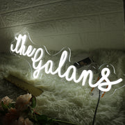 The Galans White Neon Sign