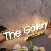 The Gallery Yellow Neon Sign