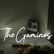 The Gaminos White Neon Sign