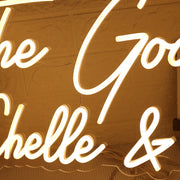 The Godfreys Chelle And Kenny Yellow Neon Sign