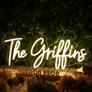 The Griffins Yellow Neon Sign