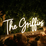 The Griffins Yellow Neon Sign