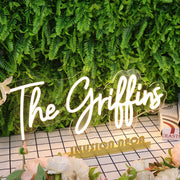 The Griffins Yellow Neon Sign