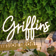 The Griffins Yellow Neon Sign