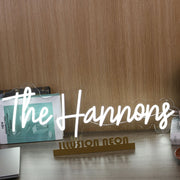 The Hannons White Neon Sign