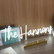 The Hannons White Neon Sign