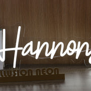 The Hannons White Neon Sign