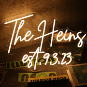 The Heins est 9 3 23 Yellow Neon Sign