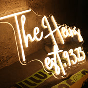 The Heins est 9 3 23 Yellow Neon Sign