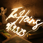 The Heins est 9 3 23 Yellow Neon Sign